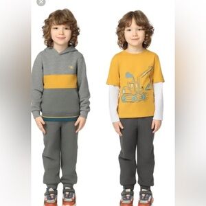 Kids Headquarters Mustard Crewneck Top set of 4